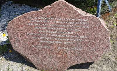 Kamień ku czci Polaków – ofiar rzezi Wołyńskiej i repatriantów
