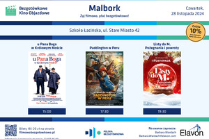 Bezgotówkowe Kino Objazdowe - 28 listopada w Malborku