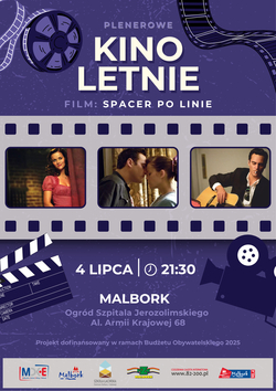 plakat z informacjami i kadrami z filmu