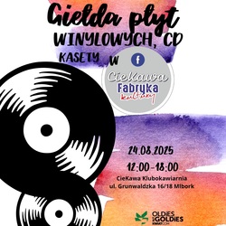plakat z informacjami i grafiką płyt