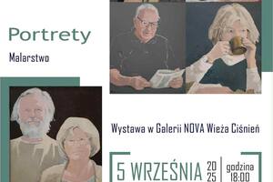 Portrety Jacka Albrechta na wystawie w wieży 