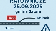 UWAGA! Ćwiczenia ratownicze na odcinku drogi krajowej nr 55 Sztum - Malbork