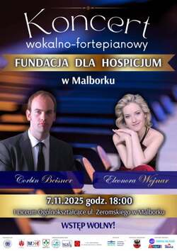 plakat z informacjami o koncercie i zdjęcia artystów