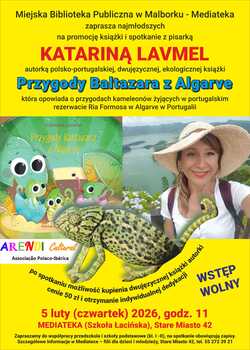 plakat z informacjami i zdjęciem autorki