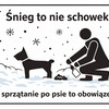 Apel do właścicieli czworonogów! Śnieg to nie schowek – sprzątaj po psie!
