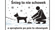 Apel do właścicieli czworonogów! Śnieg to nie schowek – sprzątaj po psie!
