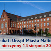 Urząd Miasta Malborka będzie nieczynny 14 sierpnia 2026 r.