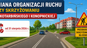Zmiana organizacji ruchu przy skrzyżowaniu ul. Kotarbińskiego i Konopnickiej - budowa ronda