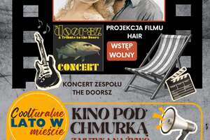 Koncert „Tribute to The Doors” + kino letnie. Muzyczna podróż w rytmie lat 60. już 21 sierpnia w Malborku