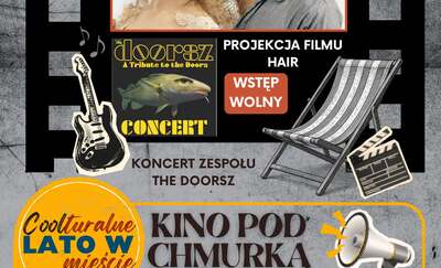 Koncert „Tribute to The Doors” + kino letnie. Muzyczna podróż w rytmie lat 60. już 21 sierpnia w Malborku