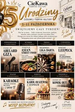 plakat z informacjami o imprezach
