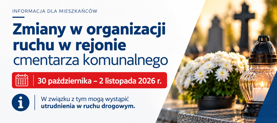 grafika z informacją o utrudnieniach